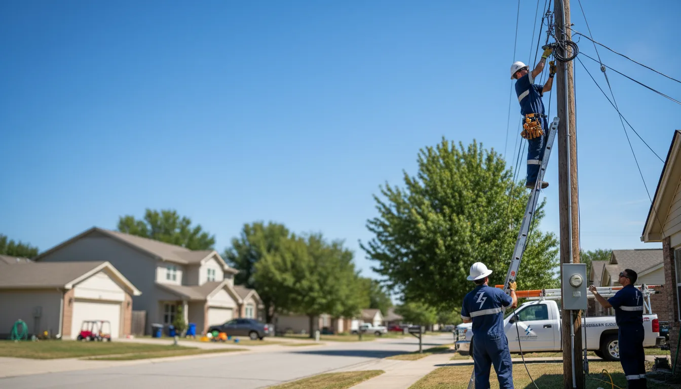 Residential electrician providing installation services in Marland, OK